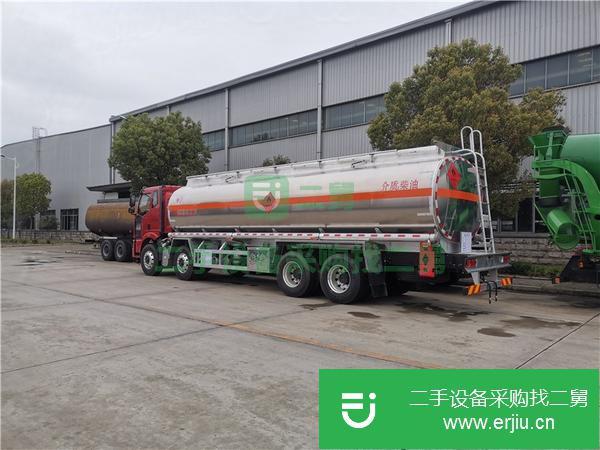 山西出售二手解放前四后八20噸鋁合金油罐車