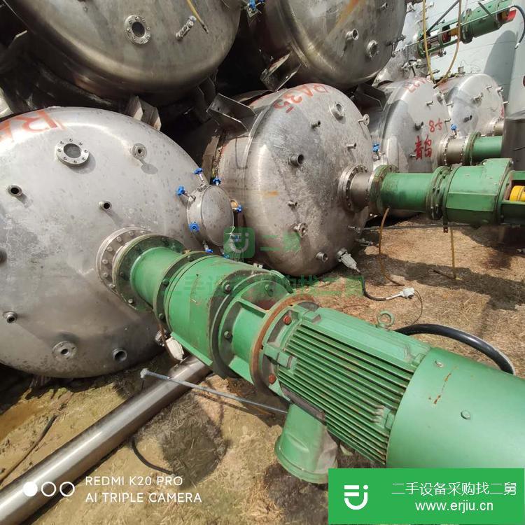 山東出售二手不銹鋼500L-30000L外盤管反應釜