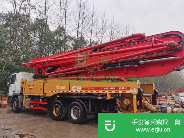 湖南出售二手18年三一國五48米泵車手續(xù)齊全包過戶