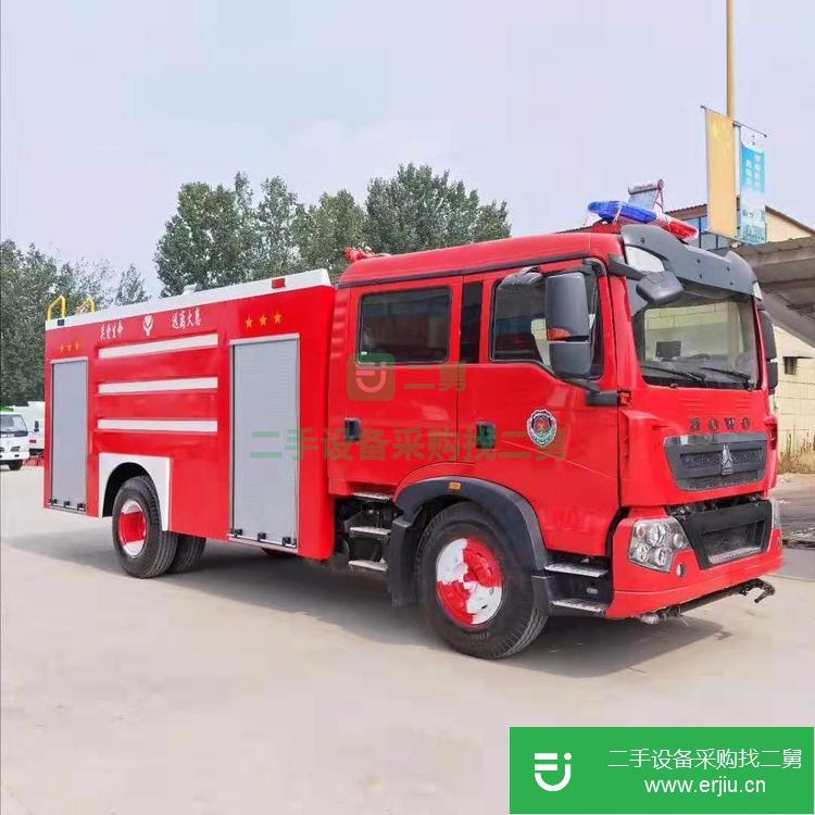 山東出售二手5立方水罐消防車