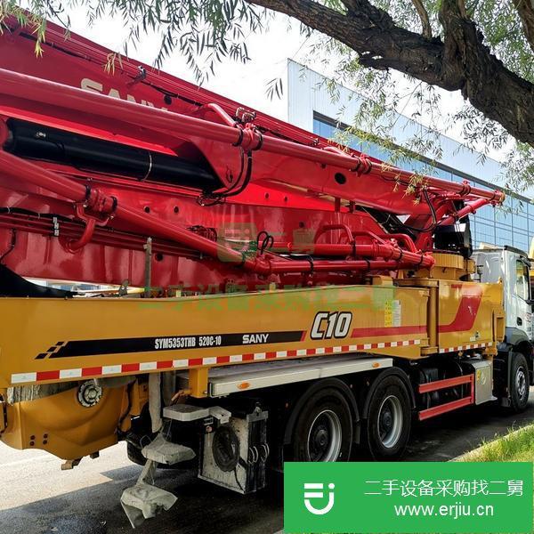 遼寧出售二手2020年三一重工C10奔馳底盤52米泵車 國五未上牌 可貸款