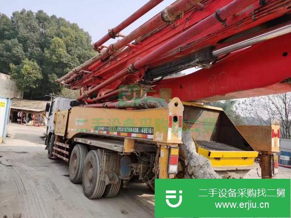 湖南出售二手三一12年奔馳底盤(pán)三橋48米六節(jié)臂泵車 原版車況