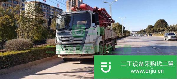 湖南出售二手18年三一國五37米泵車 剛下工地3萬多方