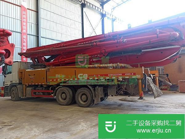 遼寧出售二手2019年三一重工49米混凝土泵車 奔馳底盤