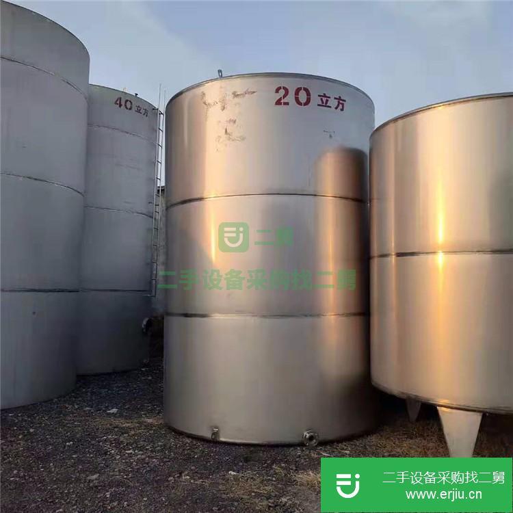 山東出售二手30立方不銹鋼儲罐
