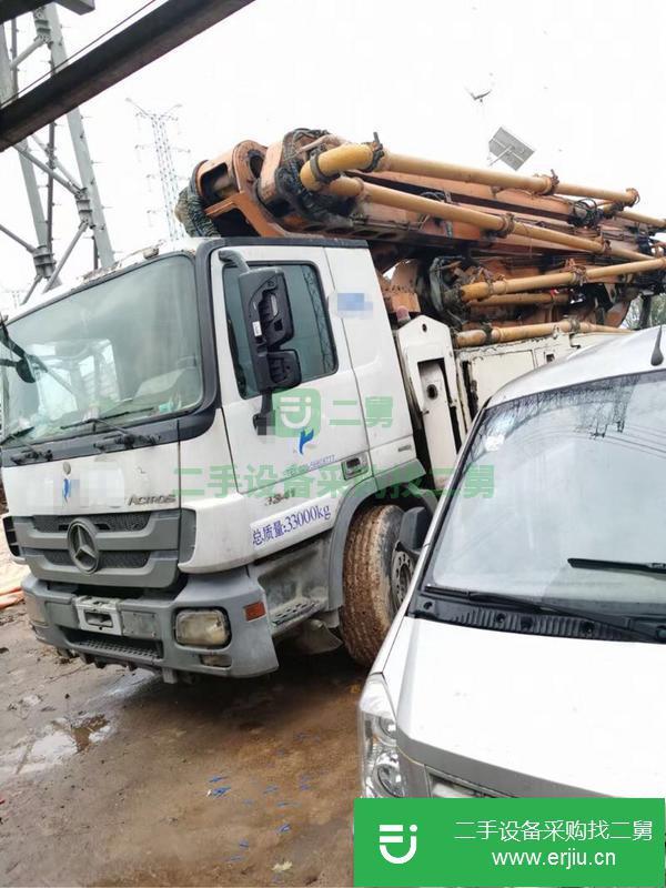 湖南出售二手國四中聯奔馳49米泵車 手續齊全