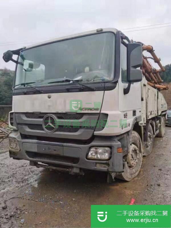 湖南出售二手國四中聯奔馳49米泵車 手續齊全