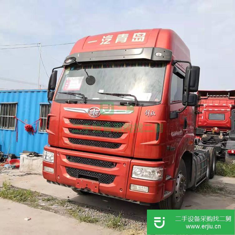 山東出售二手一汽解放牽引車國五雙驅