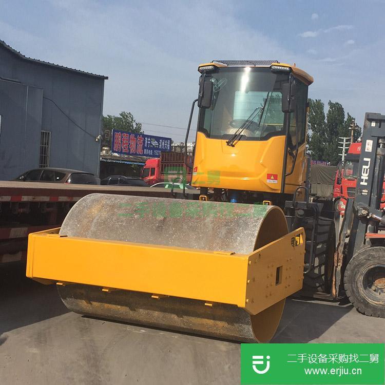 山東出售二手山菱重工單鋼輪振動壓路機8噸