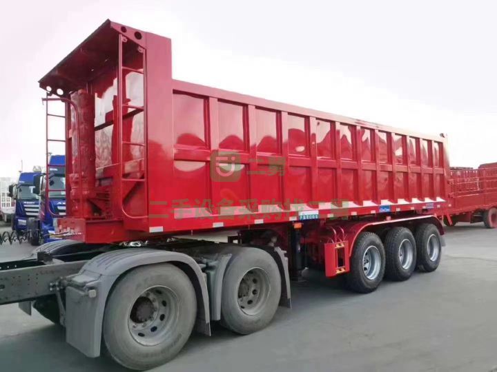 山東出售山東華興半掛車(chē)9米1.5米高一體后翻自卸