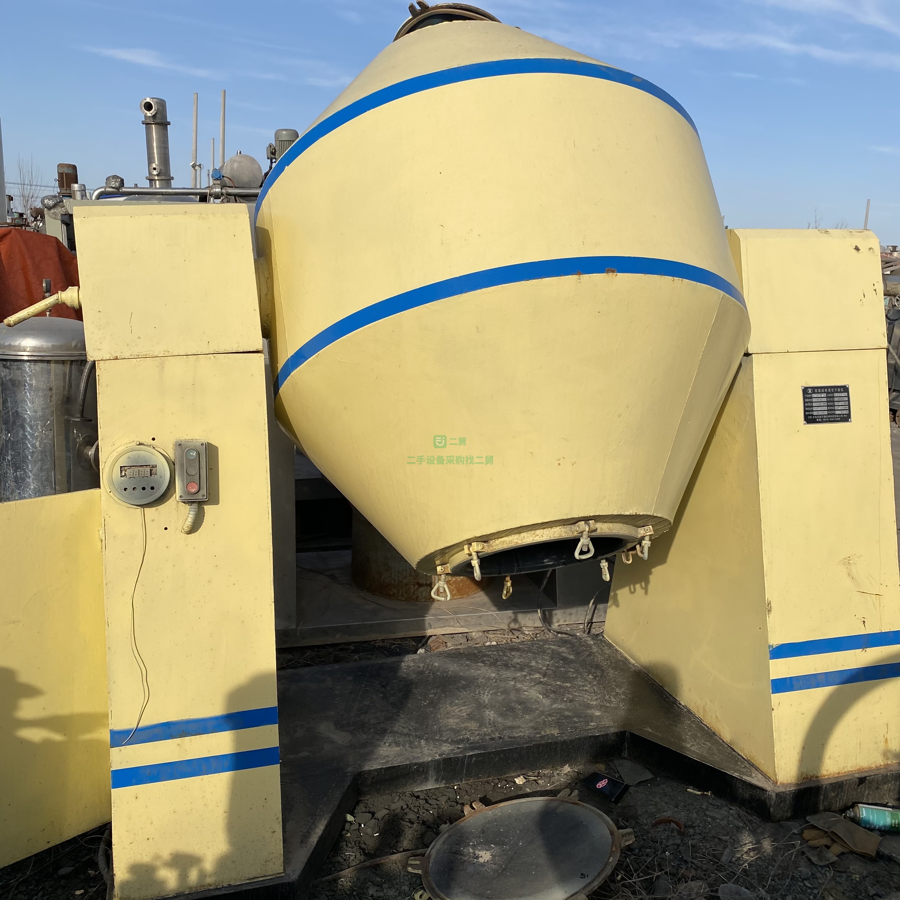 出售二手500L不銹鋼雙錐干燥機