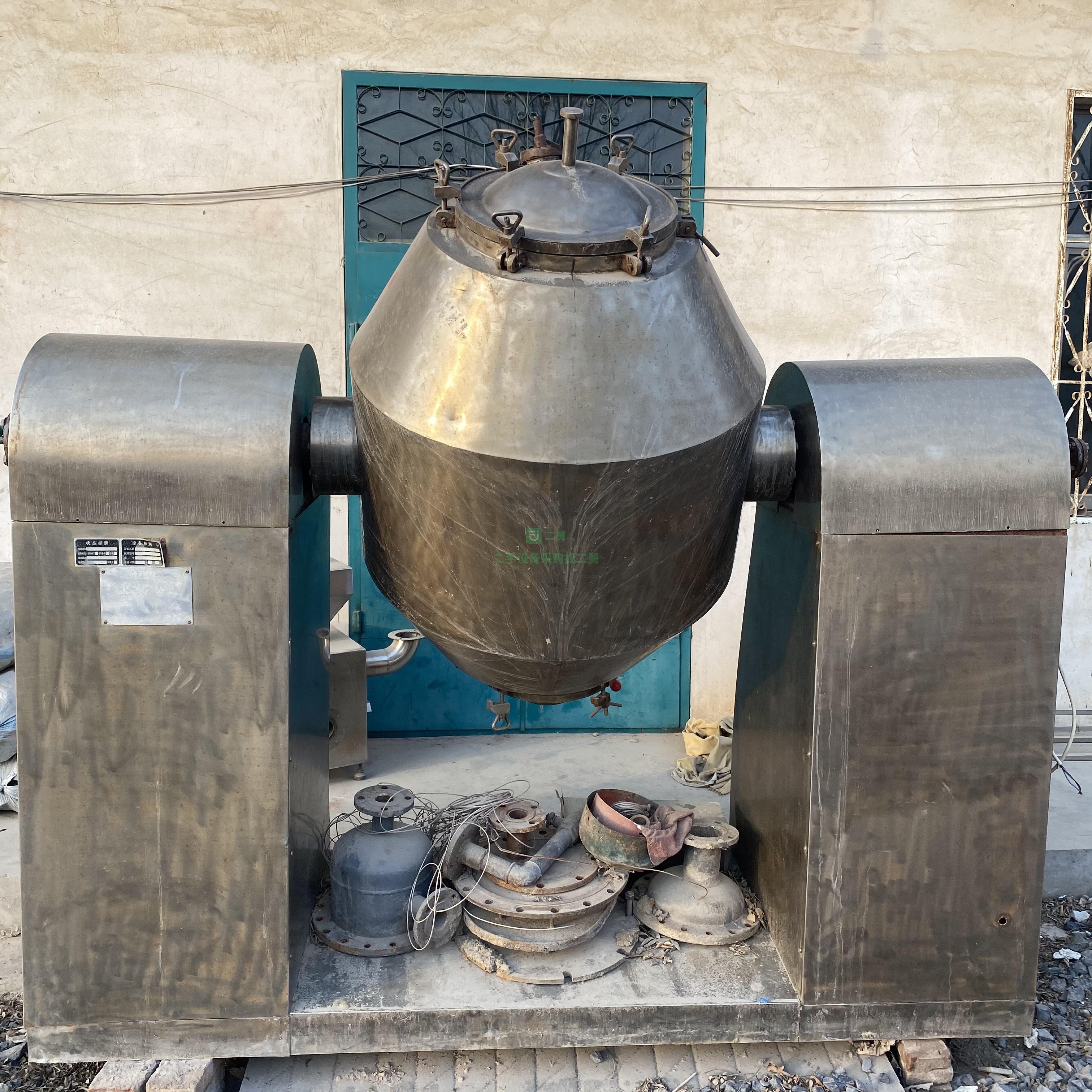 出售二手500L不銹鋼雙錐干燥機