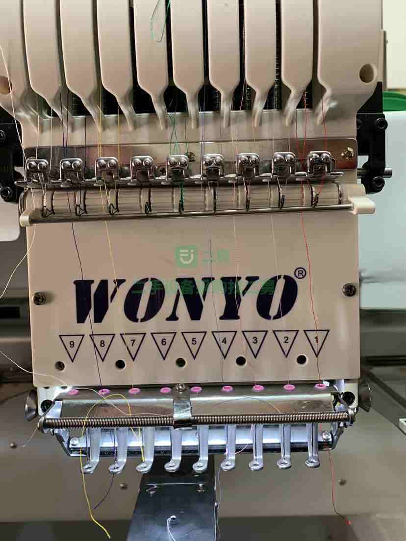 黑龍江出售二手萬陽MY-Q401兩頭九針電腦繡花機