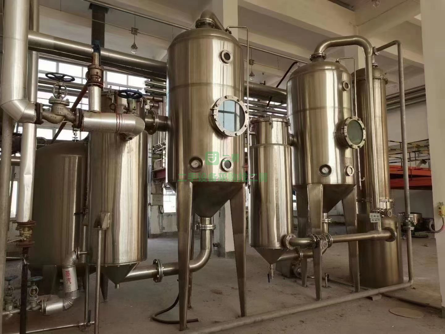 出售2000L雙效濃縮蒸發器