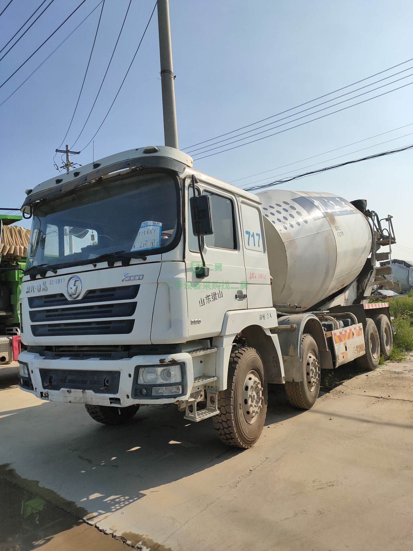 便宜出售二手德龍前四后八攪拌罐車20立方車況好手續齊全