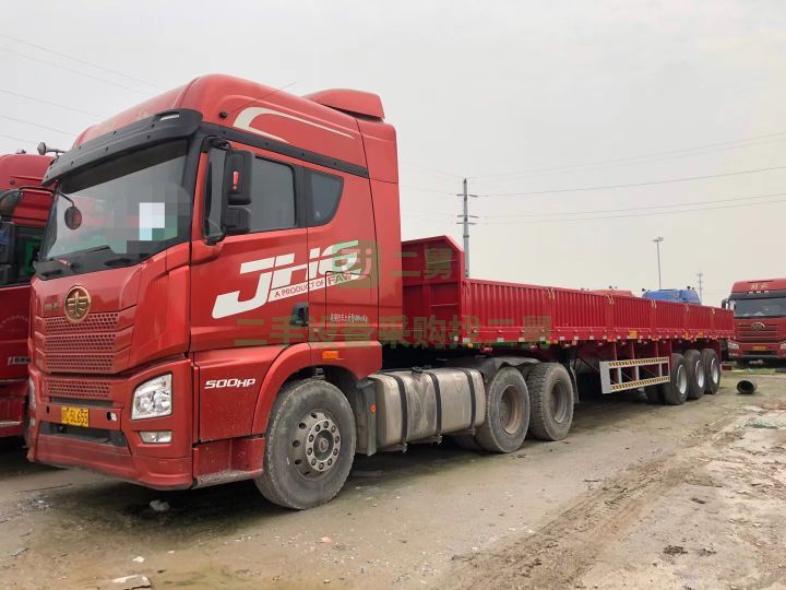江西出售二手九成新的解放JH6半掛車500馬力