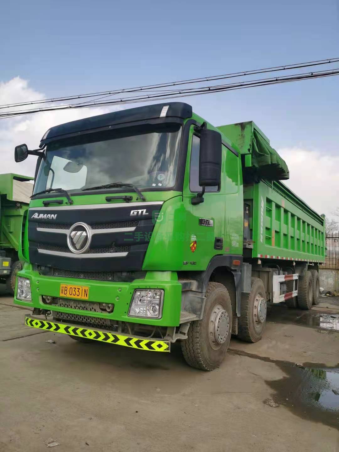 出售一臺19年7月上戶環保綠，歐曼GTL自卸車