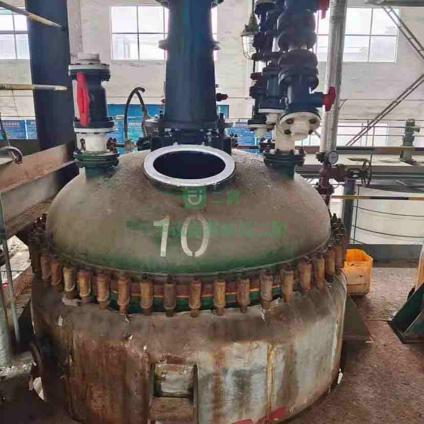 山東出售二手九成新的搪瓷反應(yīng)釜10噸