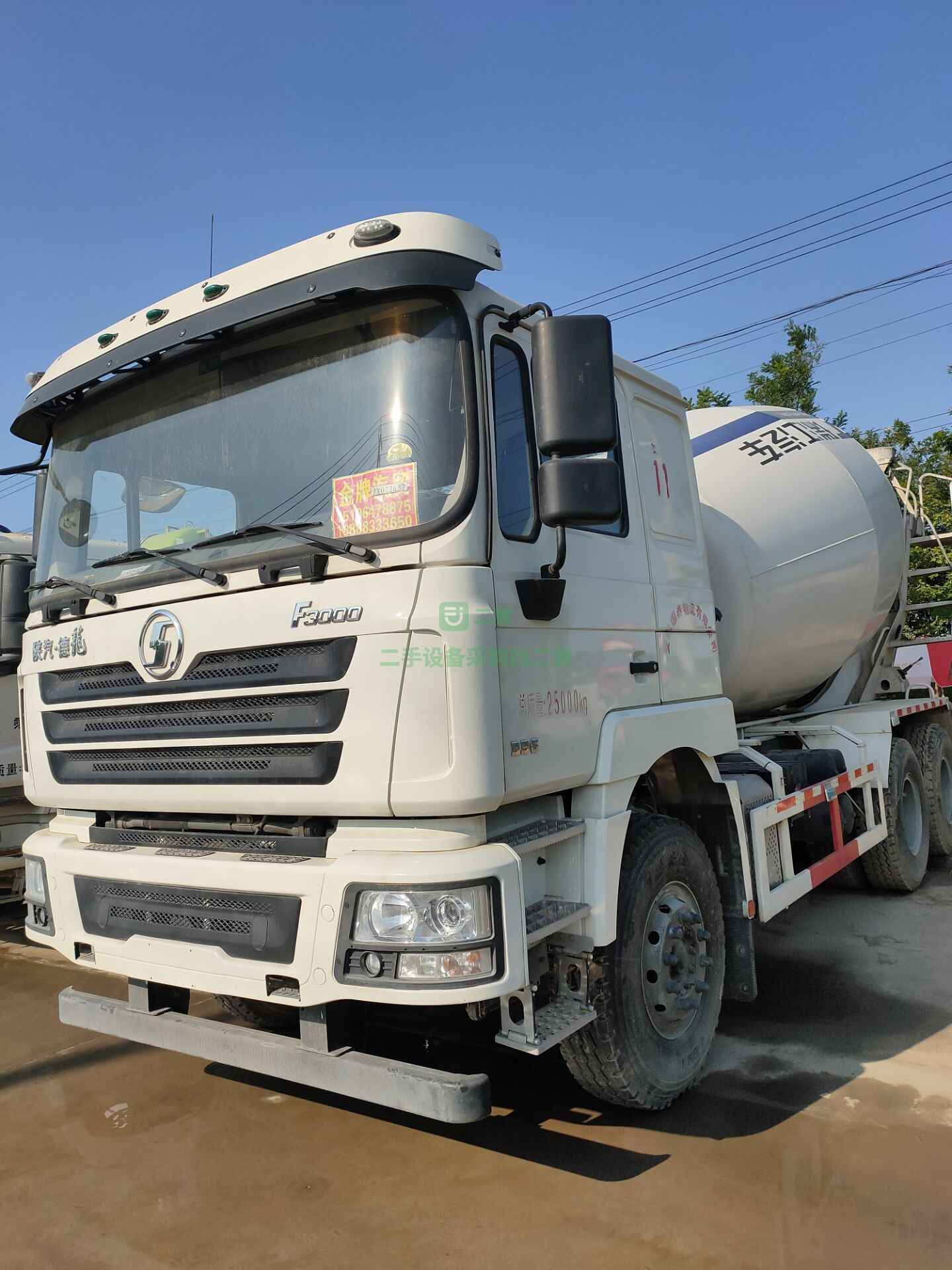 出售二手德龍攪拌罐車20立方運輸車