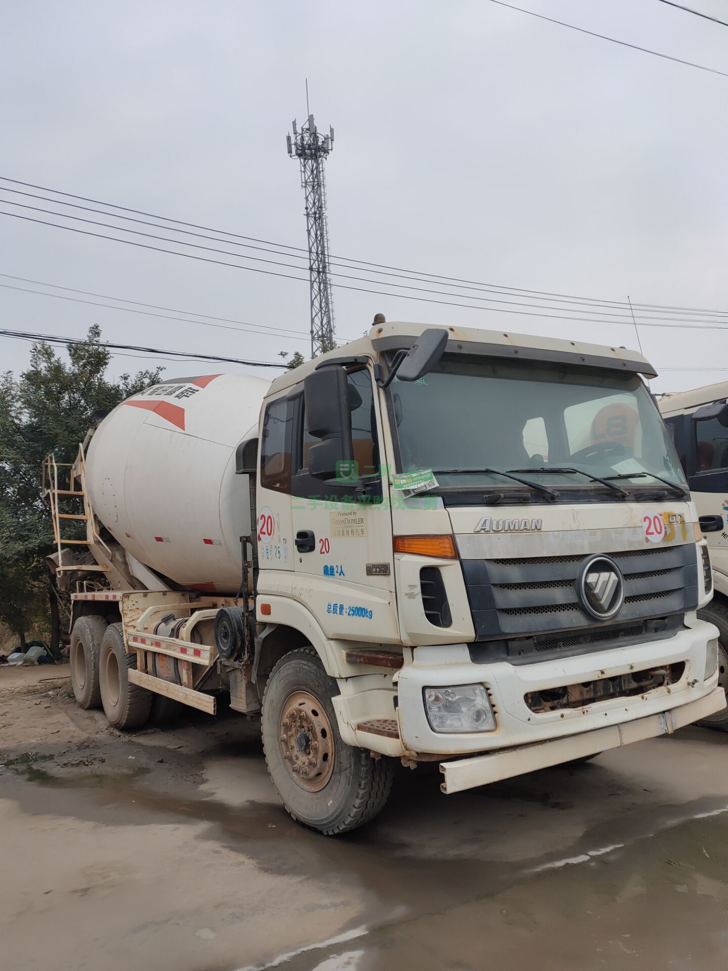 轉(zhuǎn)讓出售二手2018年攪拌罐前四后八14立方運(yùn)輸車