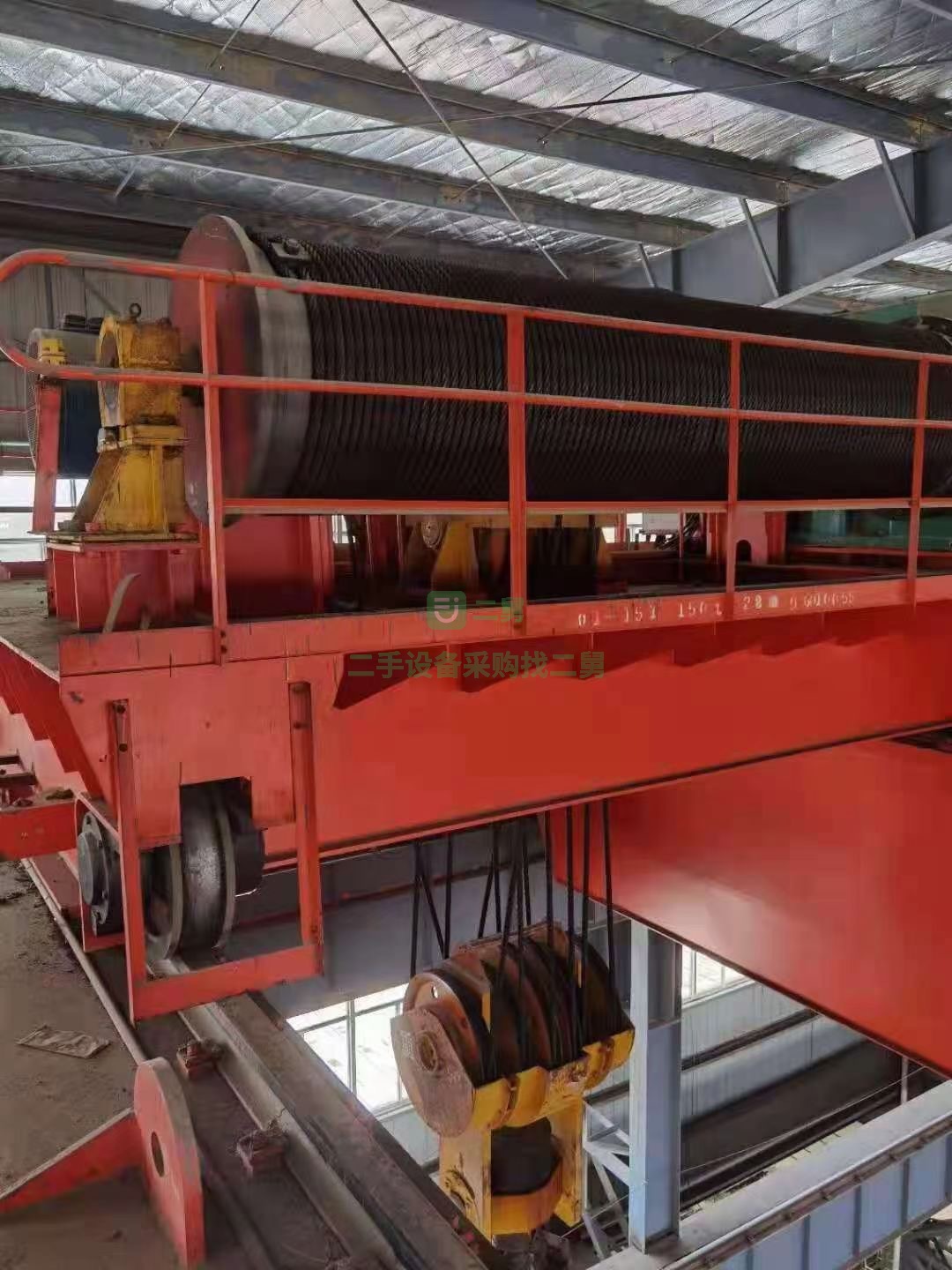 出售二手室內150噸雙梁起重機