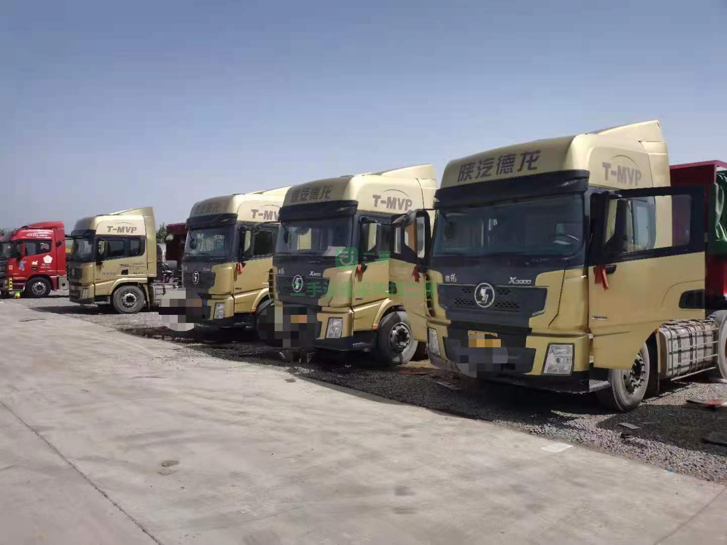 出售五套19年5月德龍X3000牽引車頭配2020年4月9.5米一體后翻自卸掛