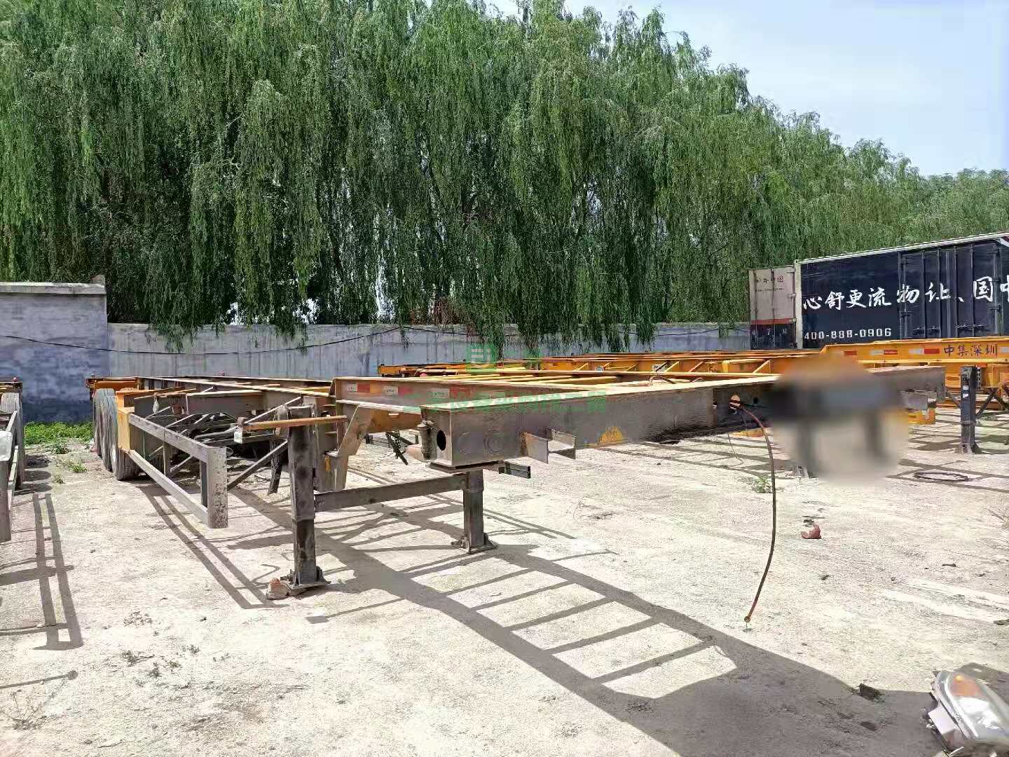 出售17年底13.95米青島中集骨架半掛車車況精品手續(xù)齊全