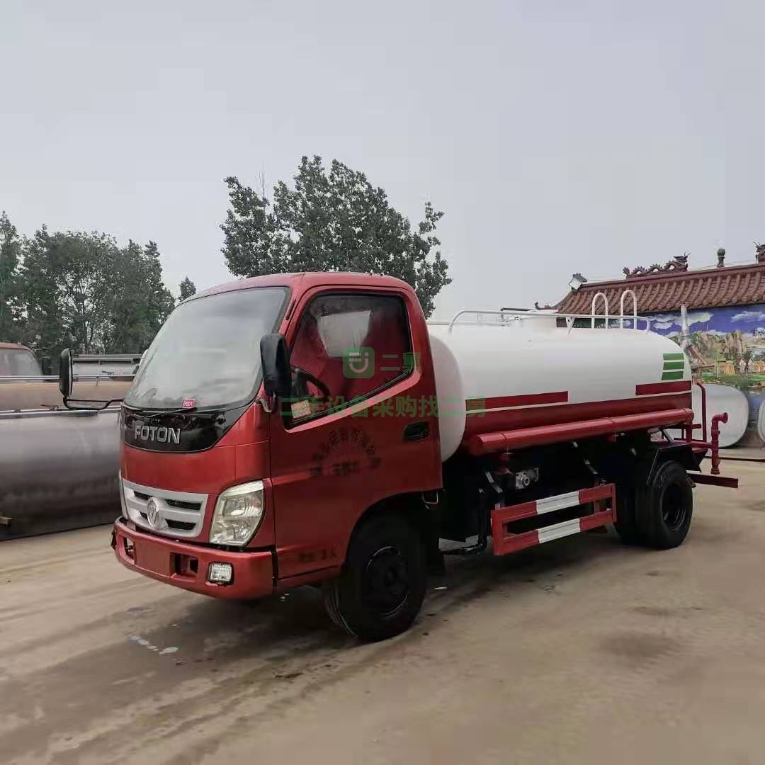 出售精品福田奧鈴軸距3.5米改裝全新5立方灑水車，朝柴4102發動機