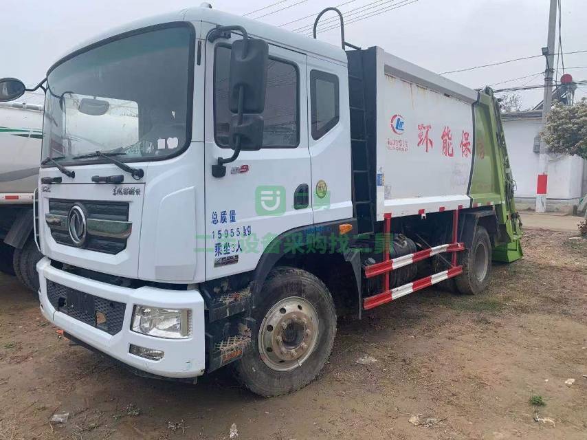 出售程力垃圾車12方壓縮垃圾落地斗掛通兩用二手價格低