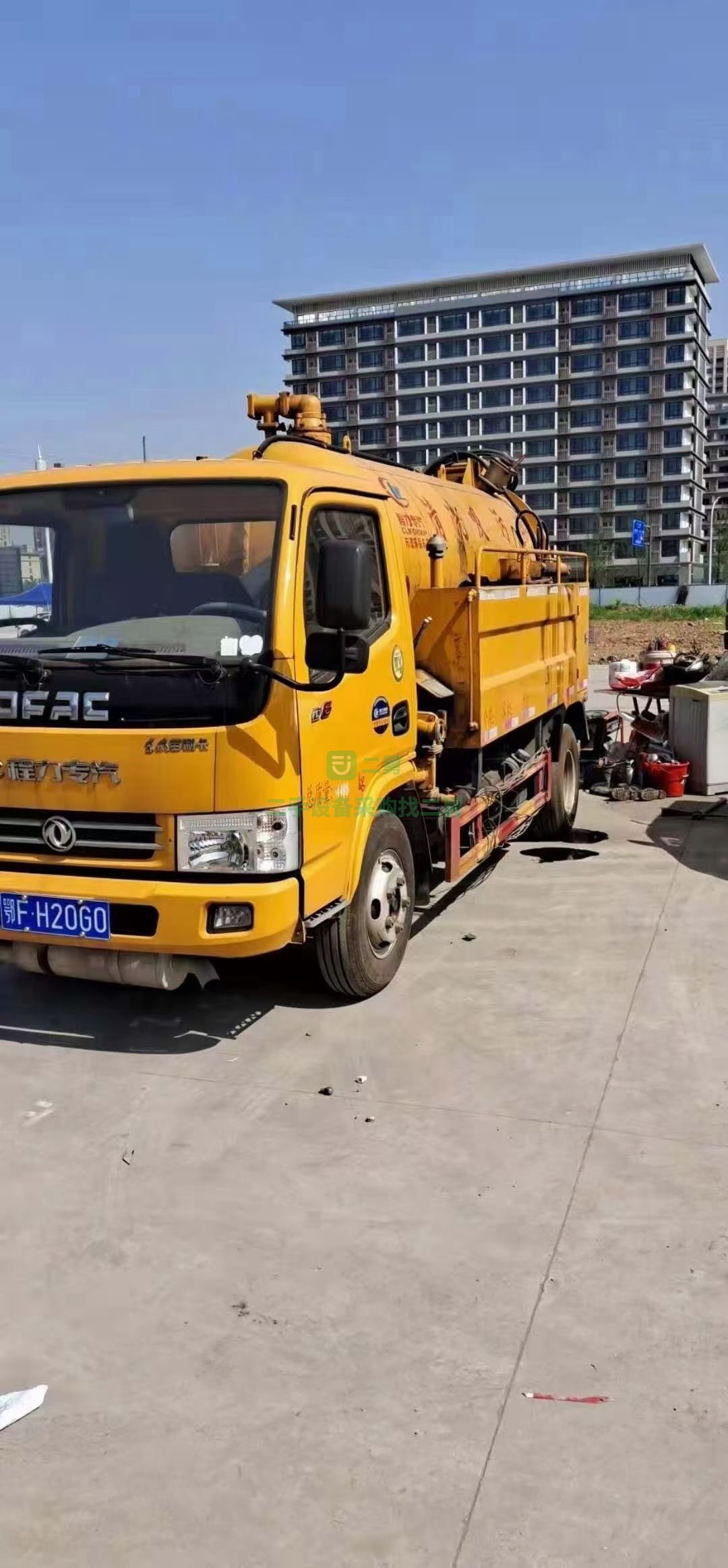 出售2019年3月的藍(lán)牌清洗吸污車115馬力170通潔清洗泵sk6水泵