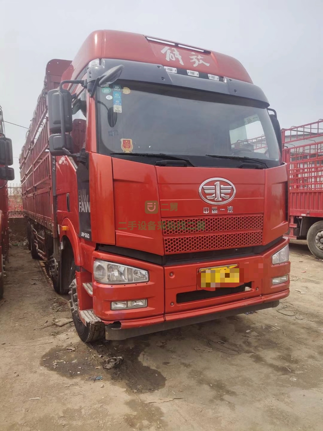 出租國四九米六前四后八高欄J6-350馬力貨車