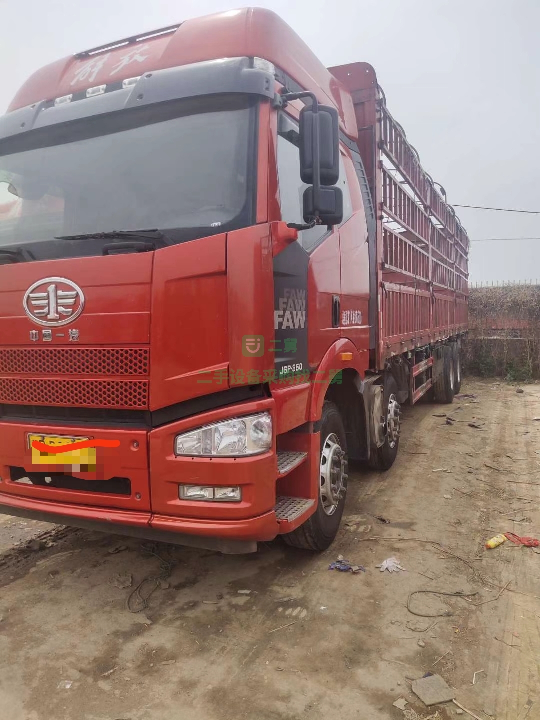 出租國四九米六前四后八高欄J6-350馬力貨車