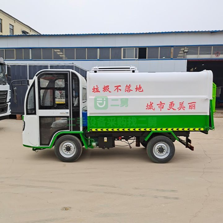 出售百事佳電動液壓掛桶垃圾車，液壓自卸車續航里程60公里以上