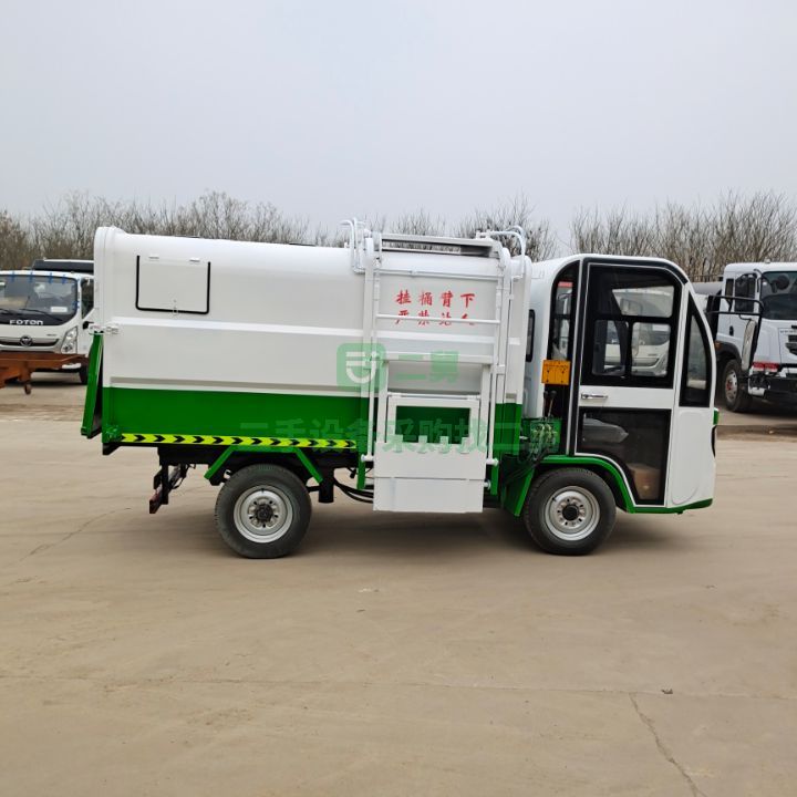 出售百事佳電動液壓掛桶垃圾車，液壓自卸車續航里程60公里以上