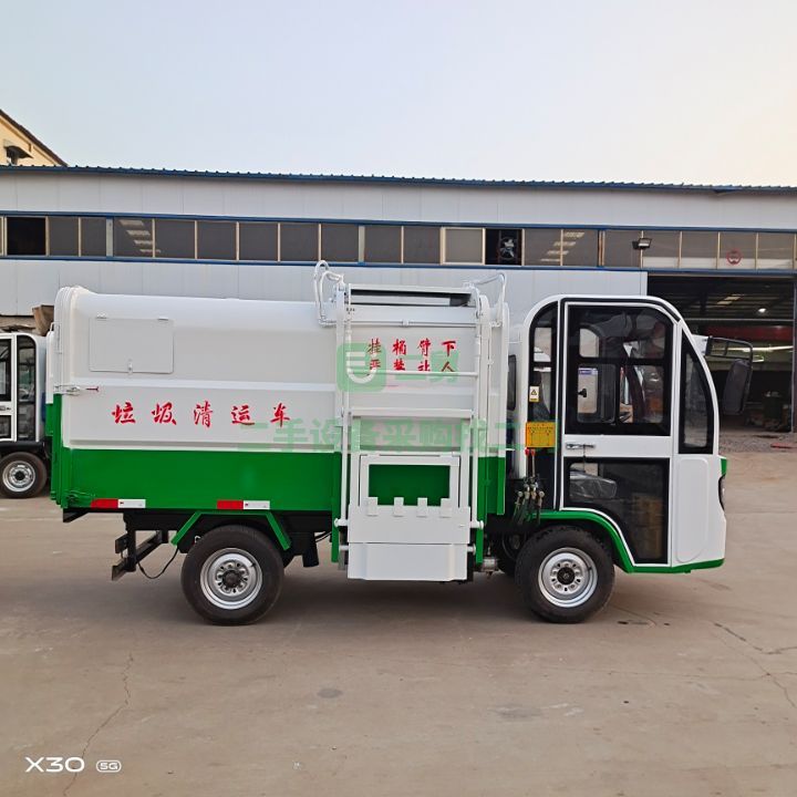 出售百事佳電動液壓掛桶垃圾車，液壓自卸車續航里程60公里以上