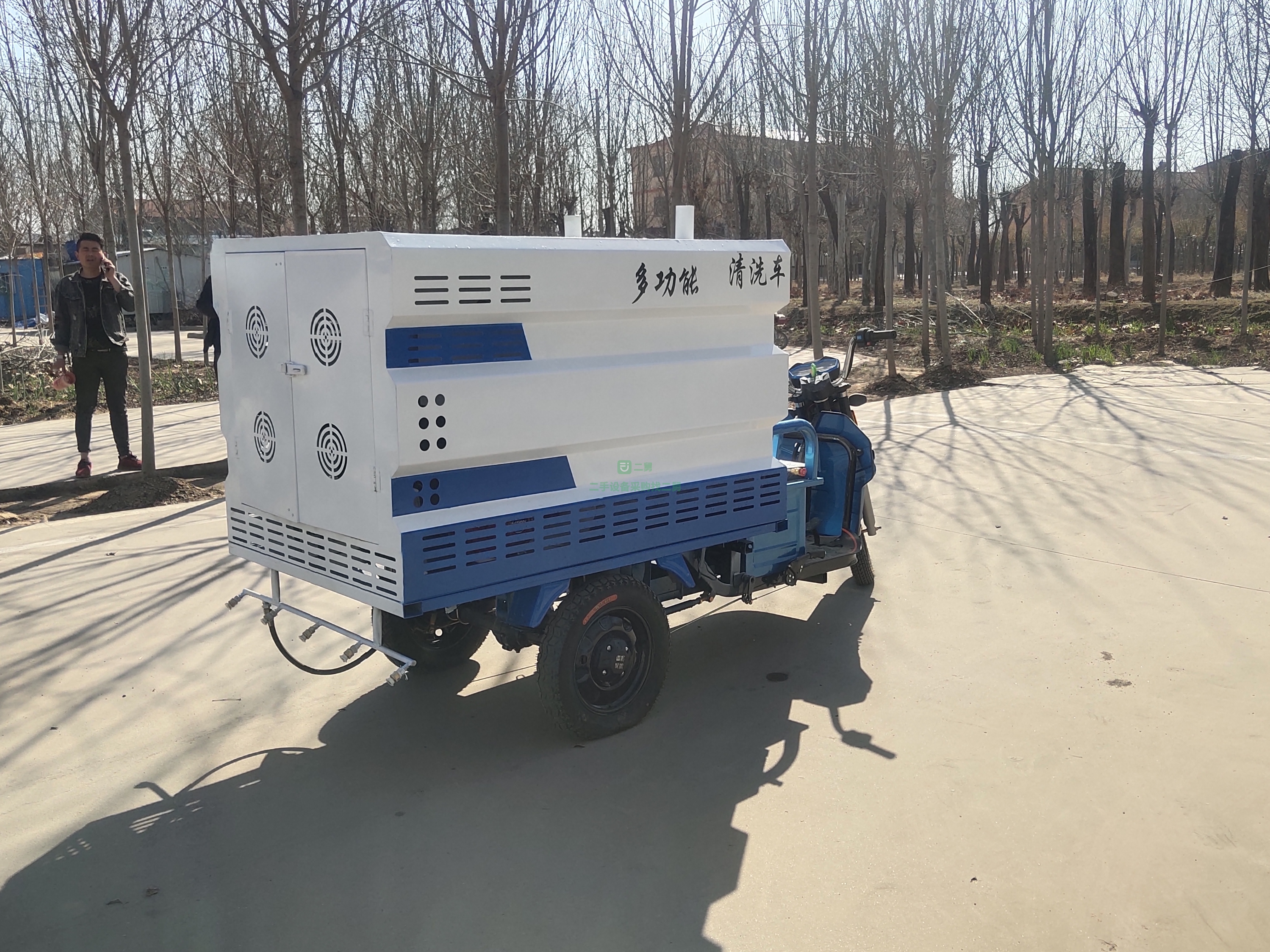 出售一臺電動高壓清洗車路面沖洗道路灑水綠化噴藥
