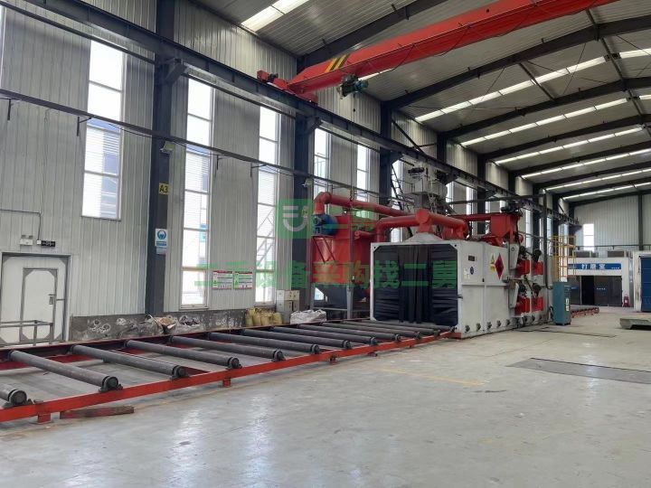 低價(jià)出售二手九成新的山東3030通過式拋丸機(jī)