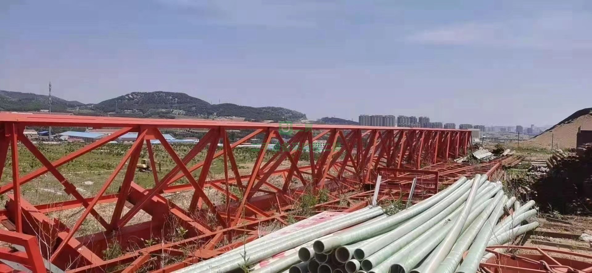 出售花架龍門吊5噸跨度22米外宣各5米，總長33米，起升高度8米，膠州提貨