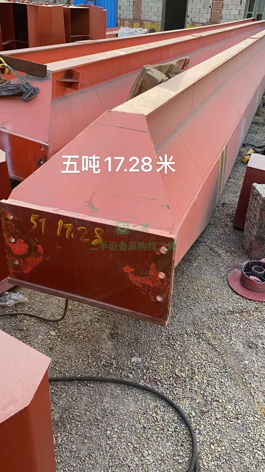 出售一臺二手的5噸單梁起重機，跨度17.28米