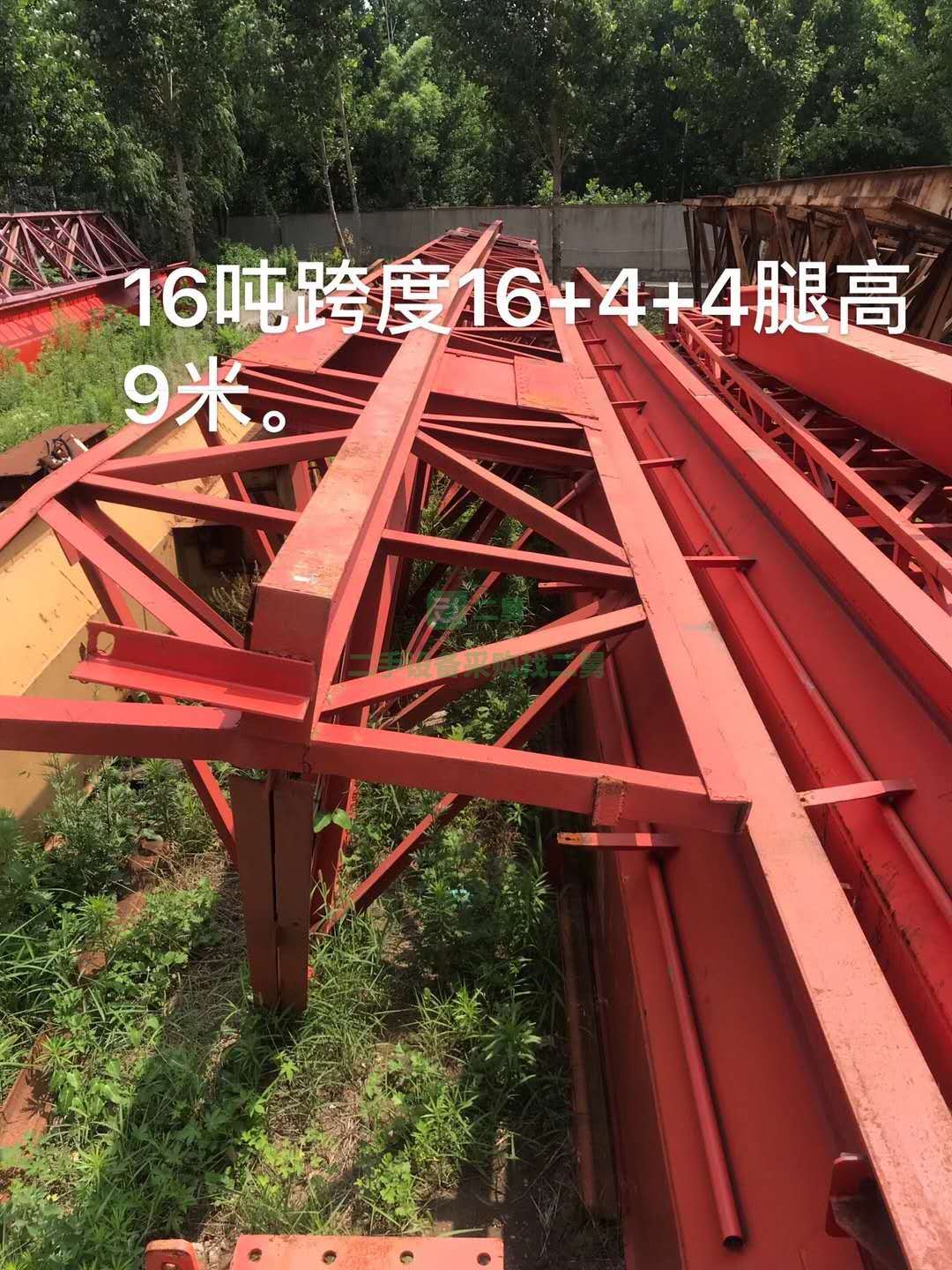 出售二手16噸龍門吊，跨度16+4+4米，腿高9米，400驅動的