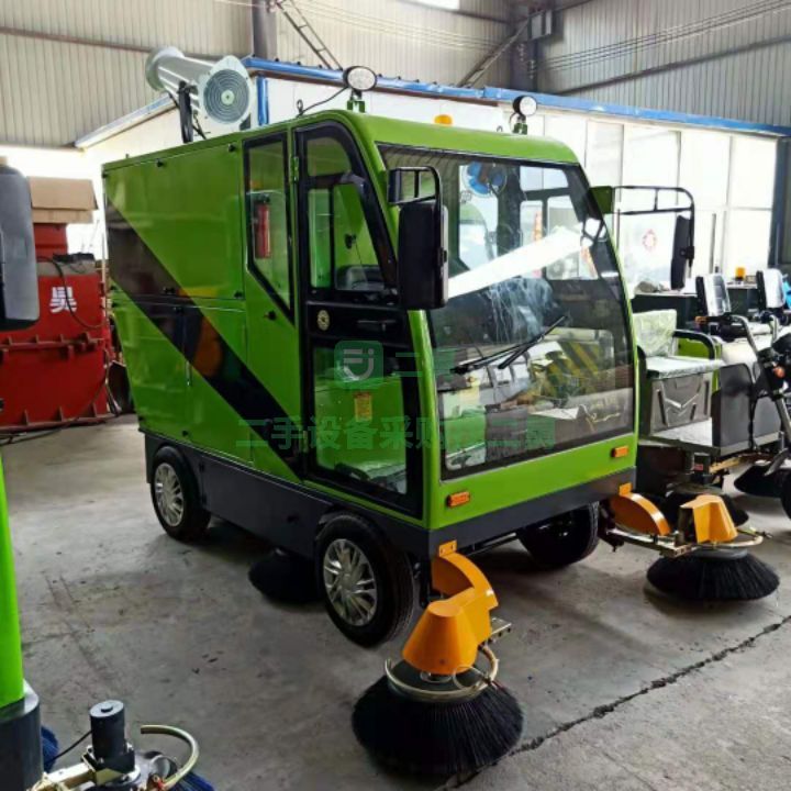 出售新能源全封閉三輪四輪大功率真空負壓吸塵自動掃路車前刷自動