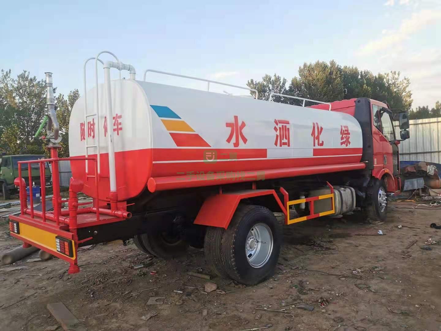 河北出售二手12噸解放J6綠化灑水車
