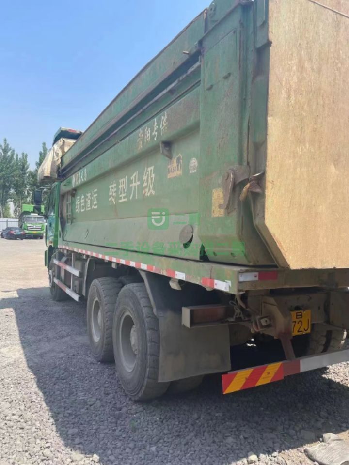 出售二手歐曼濰柴375馬力6米平板自卸車后八輪