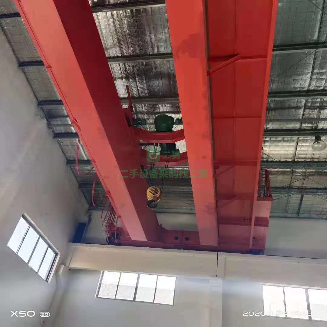 出售一臺二手葫蘆雙梁橋式起重機 10+10噸，跨度24.9米
