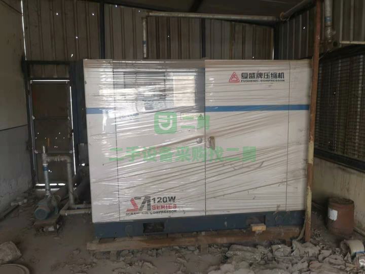 山東出售二手的北京復盛SA120W螺桿空壓機一臺120w