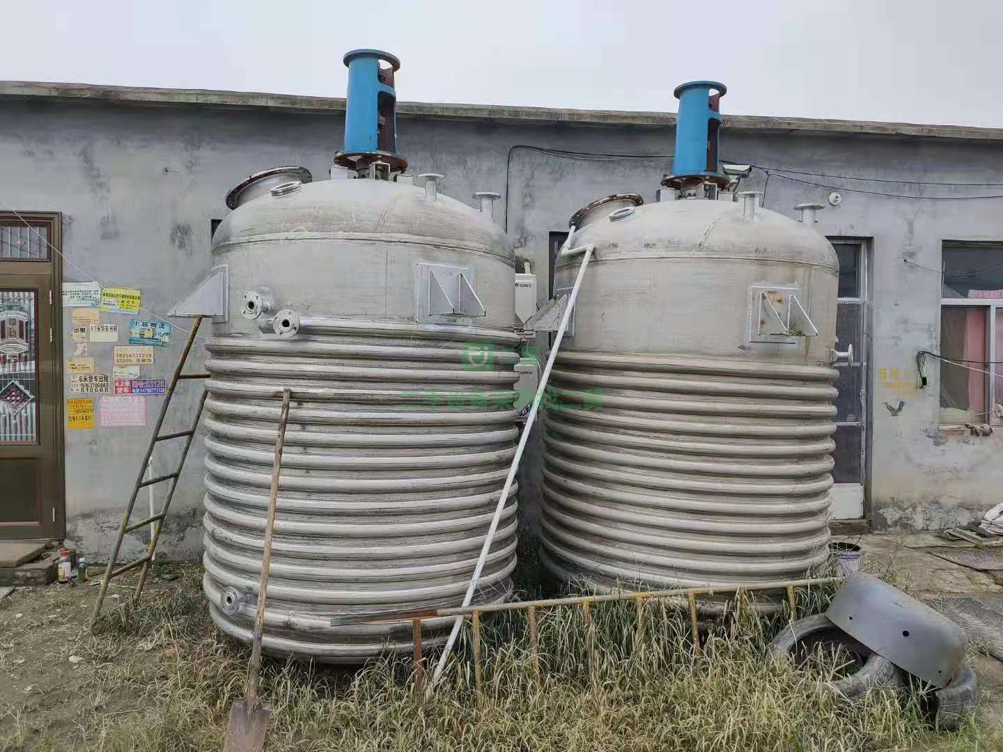 山東出售二手江蘇揚陽3噸不銹鋼反應釜
