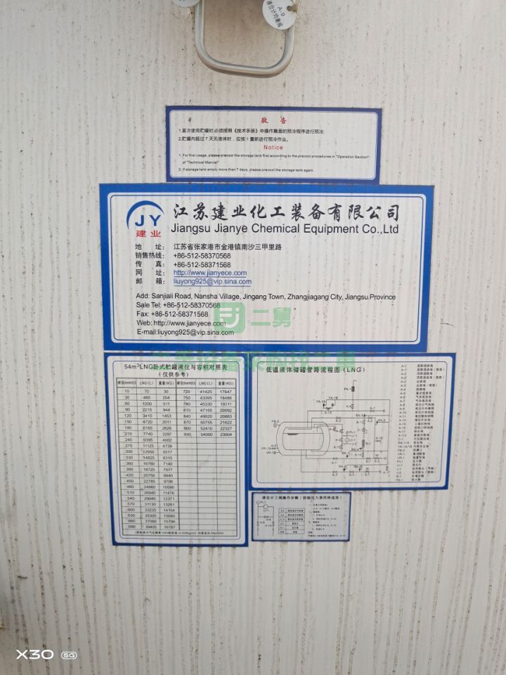 出售2020年10月出廠60立方LNG天然氣儲罐一臺。手續(xù)齊