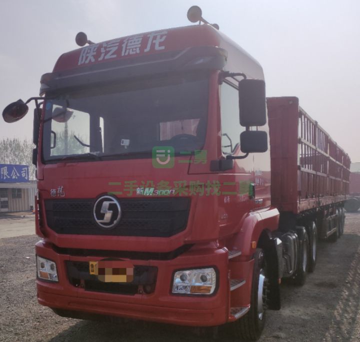 出售19年5月陜汽雙驅牽引車，帶平板高欄掛車，可分開賣